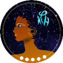 Buste de femme sur fond noir