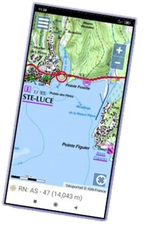 application Géodésie de Poche fond d'écran cartographique de l'application