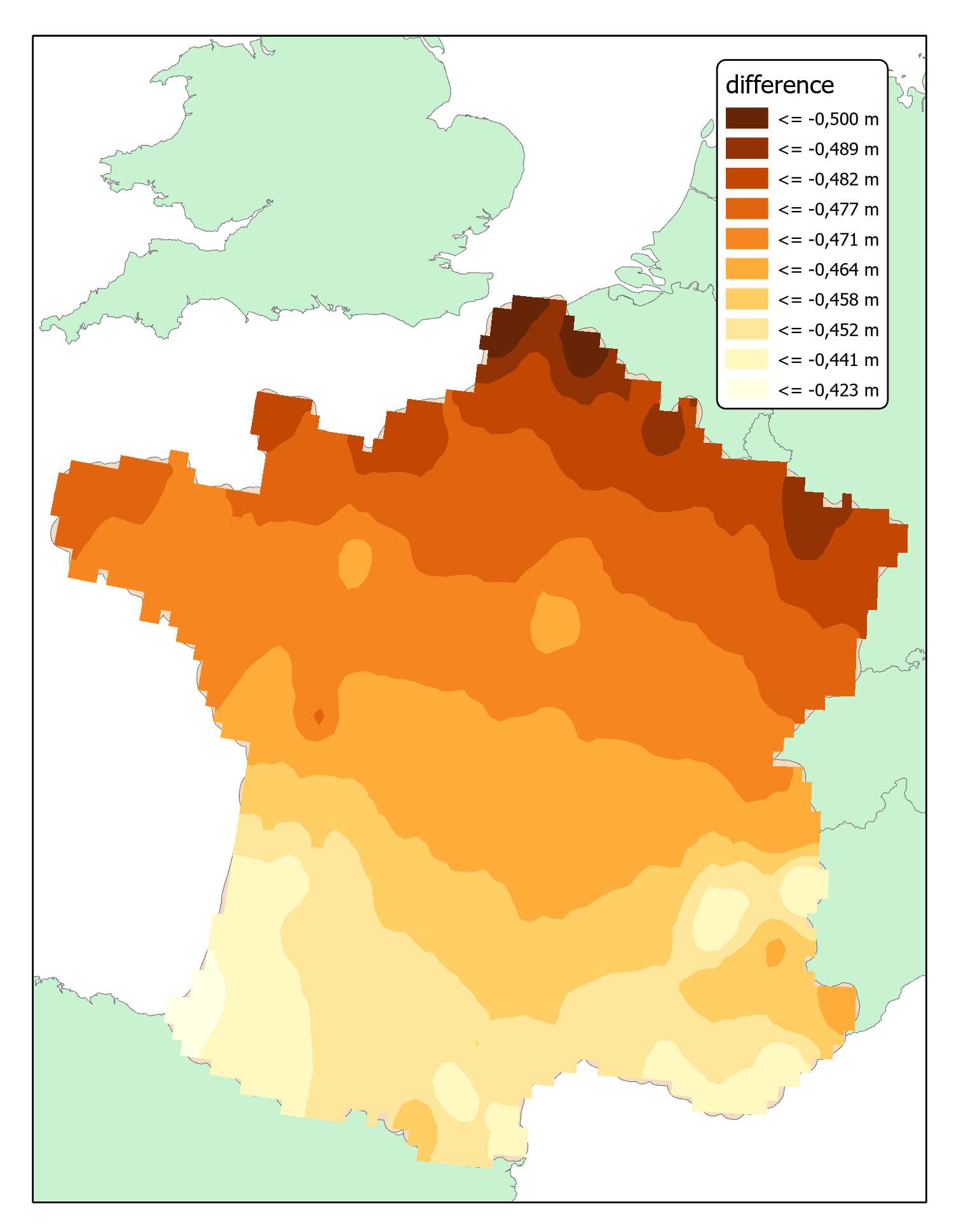 carte de France de l'EVRF2007