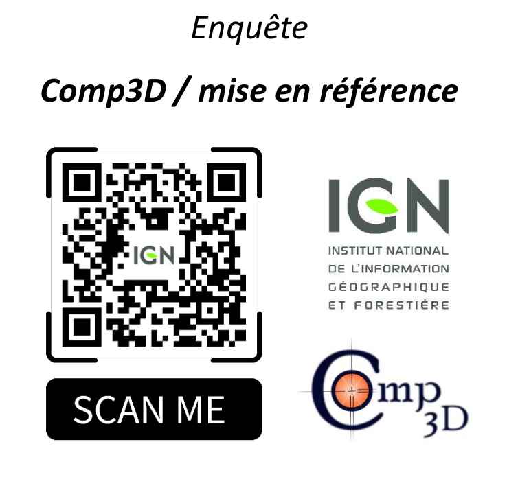 QRcode d'accès au questionnaire sur Comp3D