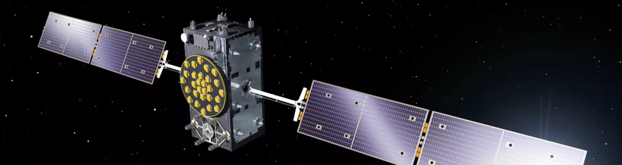 Vue d’artiste d’un satellite Galileo dans l'espace