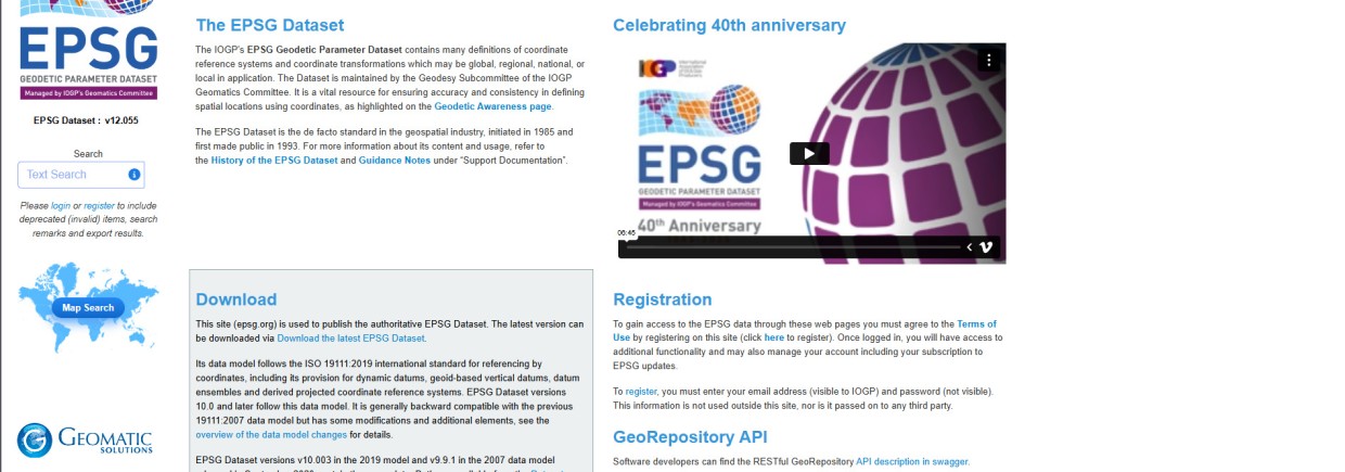 site de l’EPSG